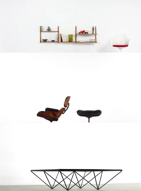 Collage aus Möbelstücken und Gegenständen die wir suchen.